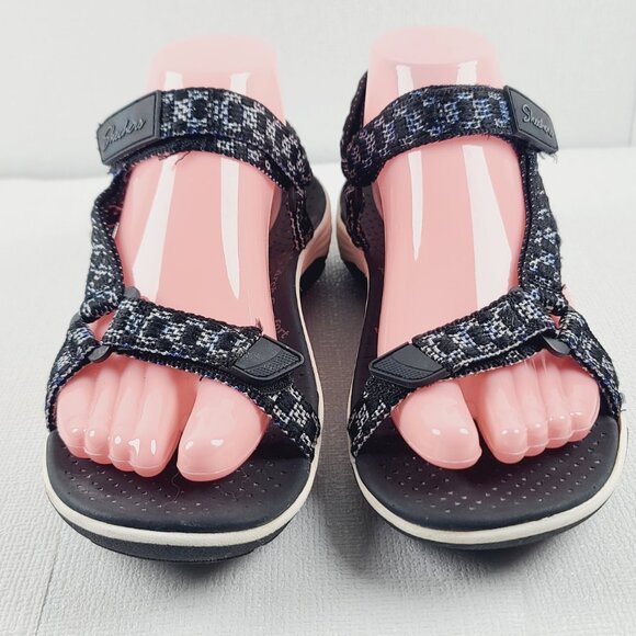 Skechers Women's Black Reggae Cup-My Bestie Sport Sandal Size US 7 - Picture 5 of 12